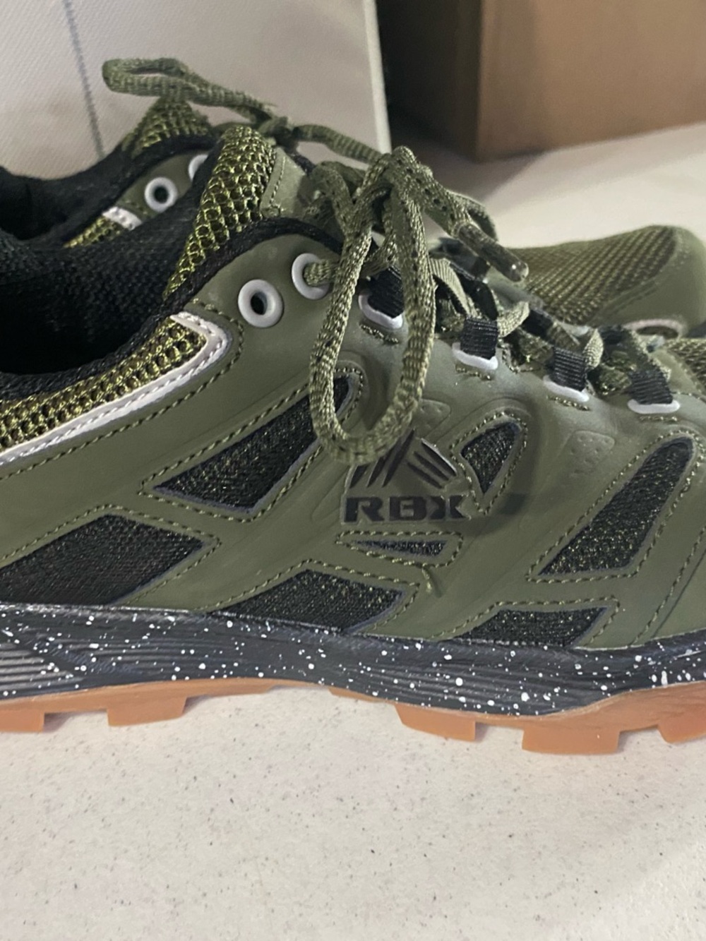 RBX Durango 3 Green & Black Athletic Trail Lace Running Shoe